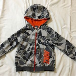 Nike Boys Orange & Gray Hoodie Jacket size 4